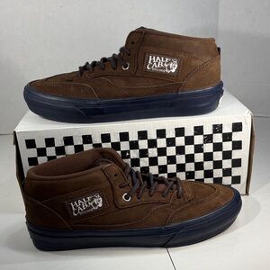 NWT Vans Half Cab Skate Sneakers Brown/Navy Women’s 8